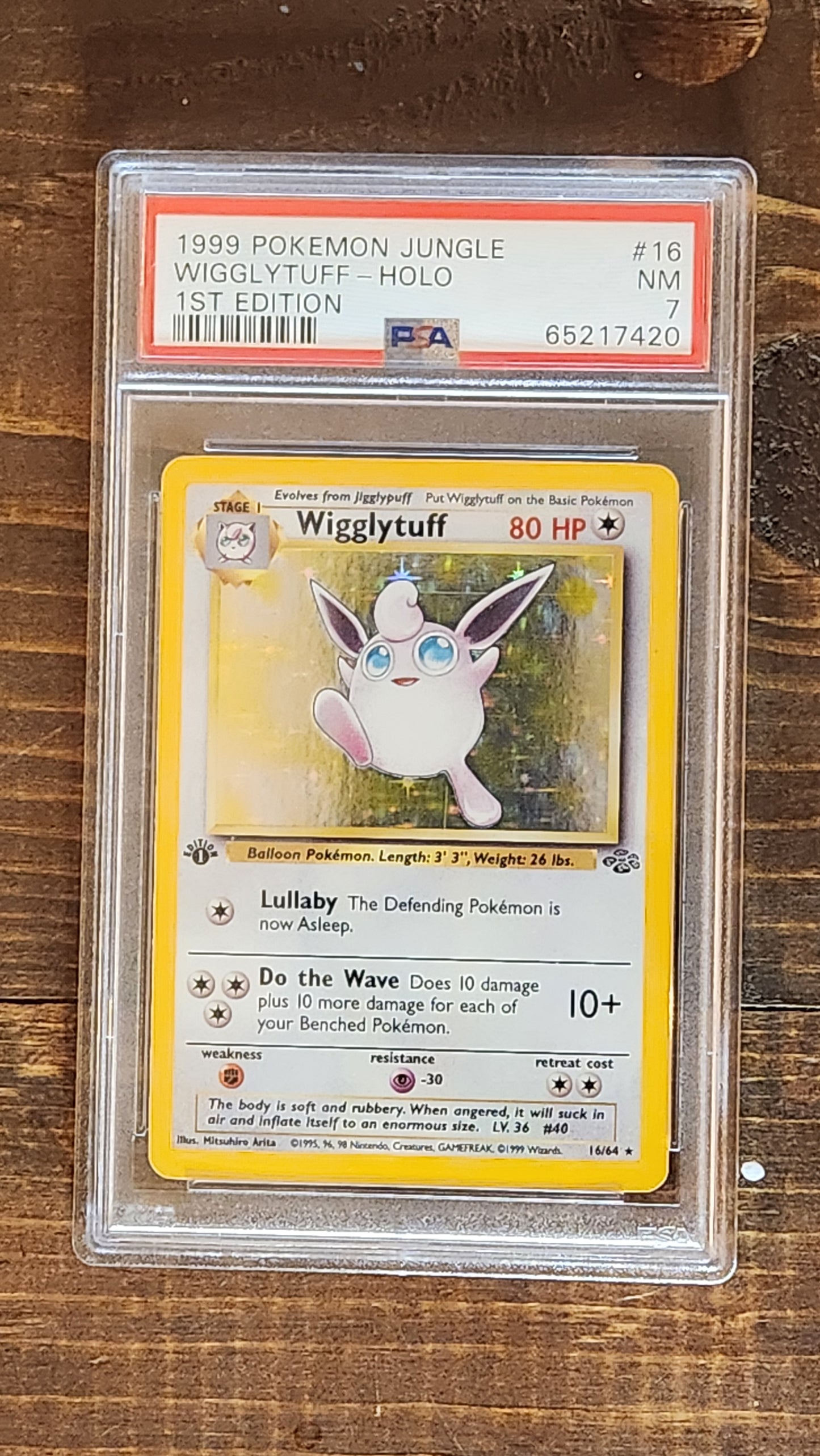 PSA 8 Wigglytuff Jungle 1st Edition Holo Rare 1999 16/64