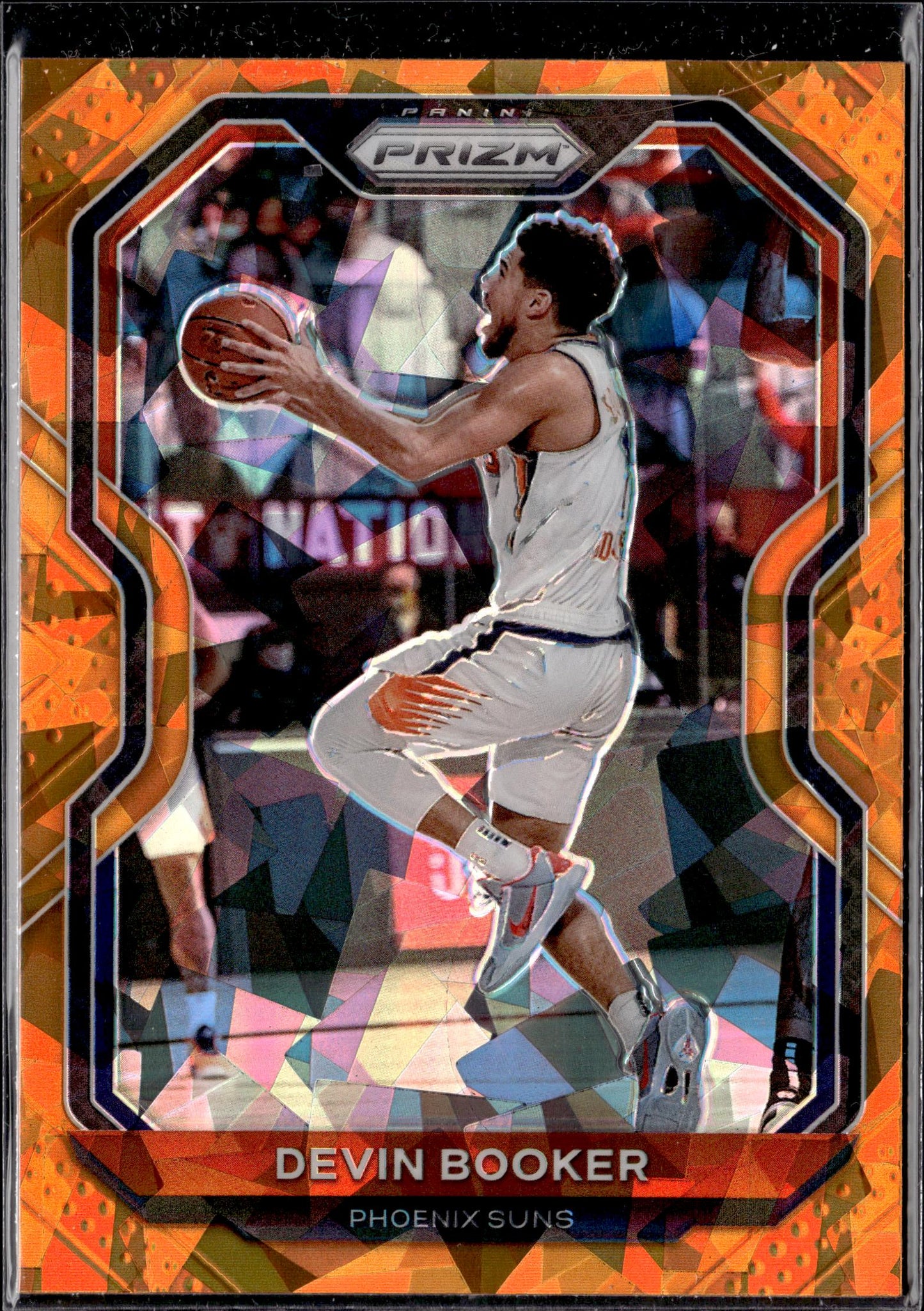 2020-21 Panini Prizm #214 Devin Booker Orange Ice Prizms