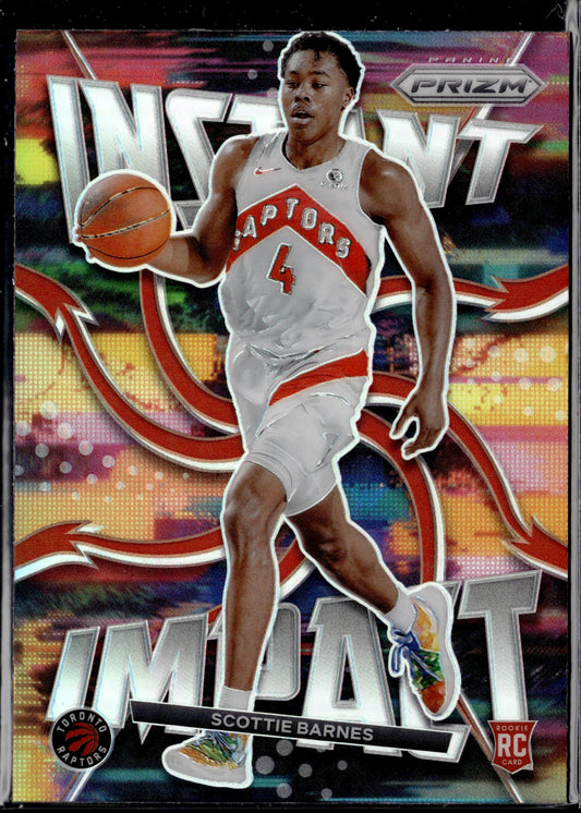 2021-22 Panini Prizm #16 Scottie Barnes Instant Impact Prizms Silver