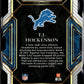 2021 Panini Select #213 T.J. Hockenson White Prizm Die Cut #/99