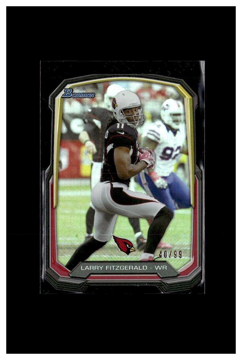 2013 Bowman #BDC-LF Larry Fitzgerald Die Cut Prism #/99