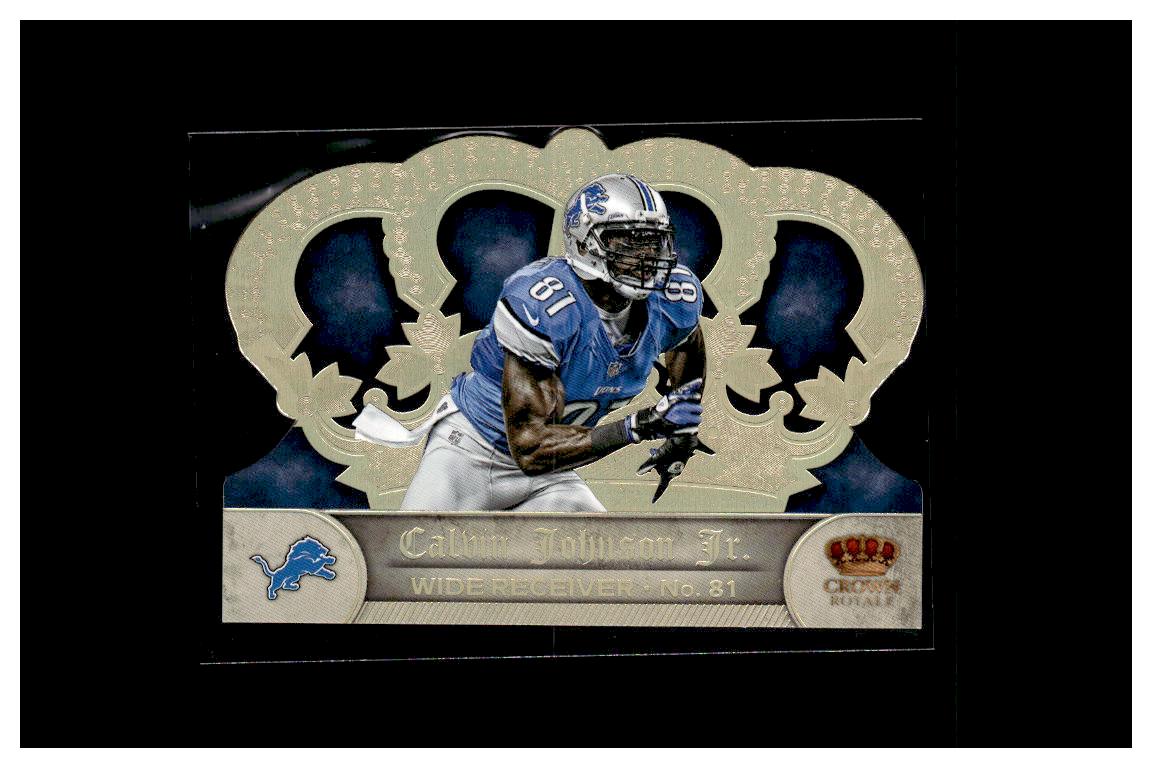 2012 Panini Crown Royale #69 Calvin Johnson Jr. Gold Crown #/99