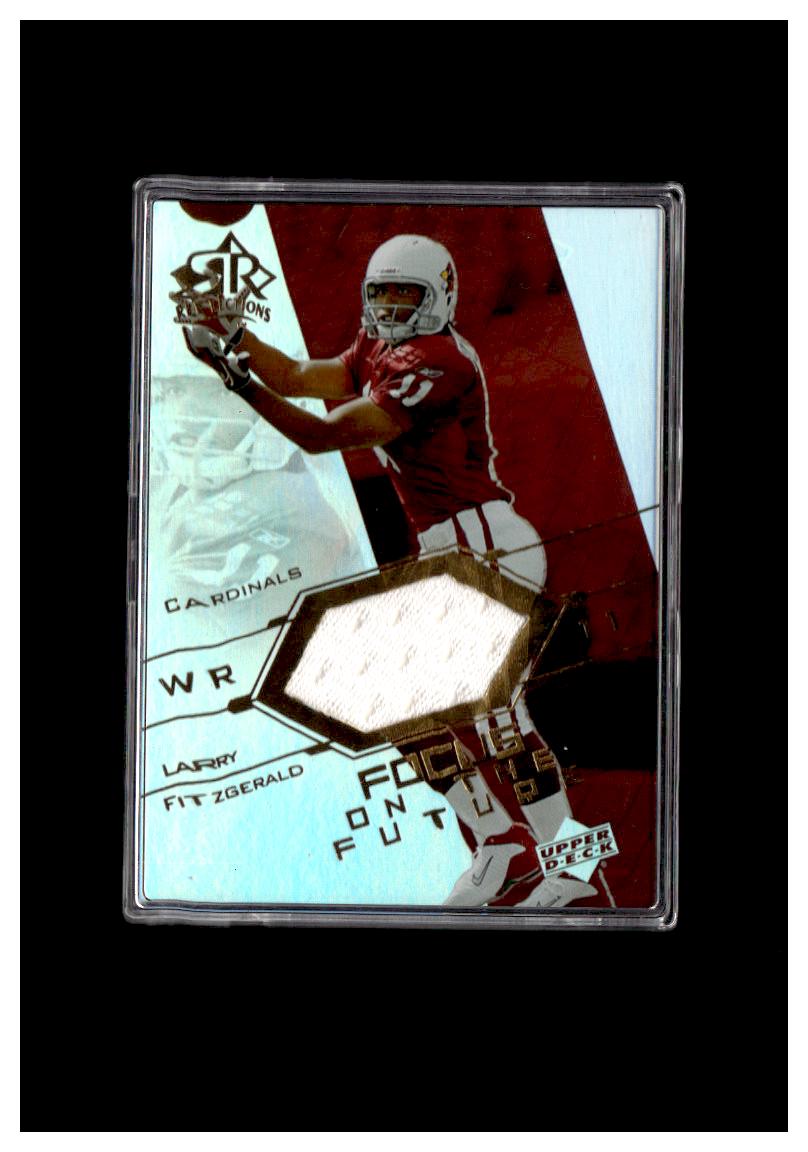 2004 Upper Deck Reflections #FO-LF Larry Fitzgerald Focus on the Future Jerseys Gold