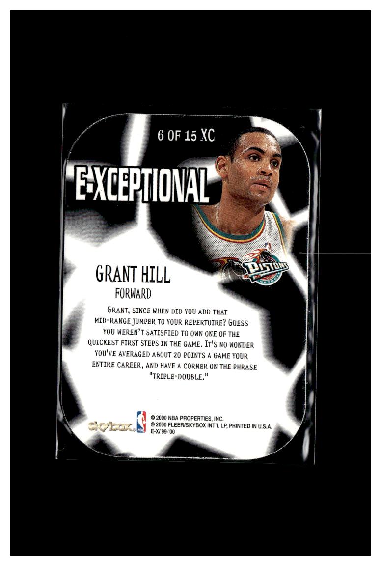 1999-00 E-X #6XC Grant Hill E-Xceptional Red