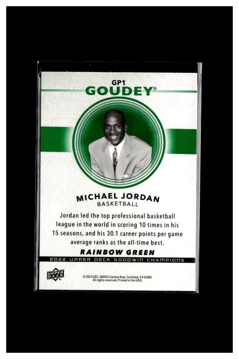 2022 Upper Deck Goodwin Champions Goudey Platinum #GP1 Michael Jordan BULLS Silver