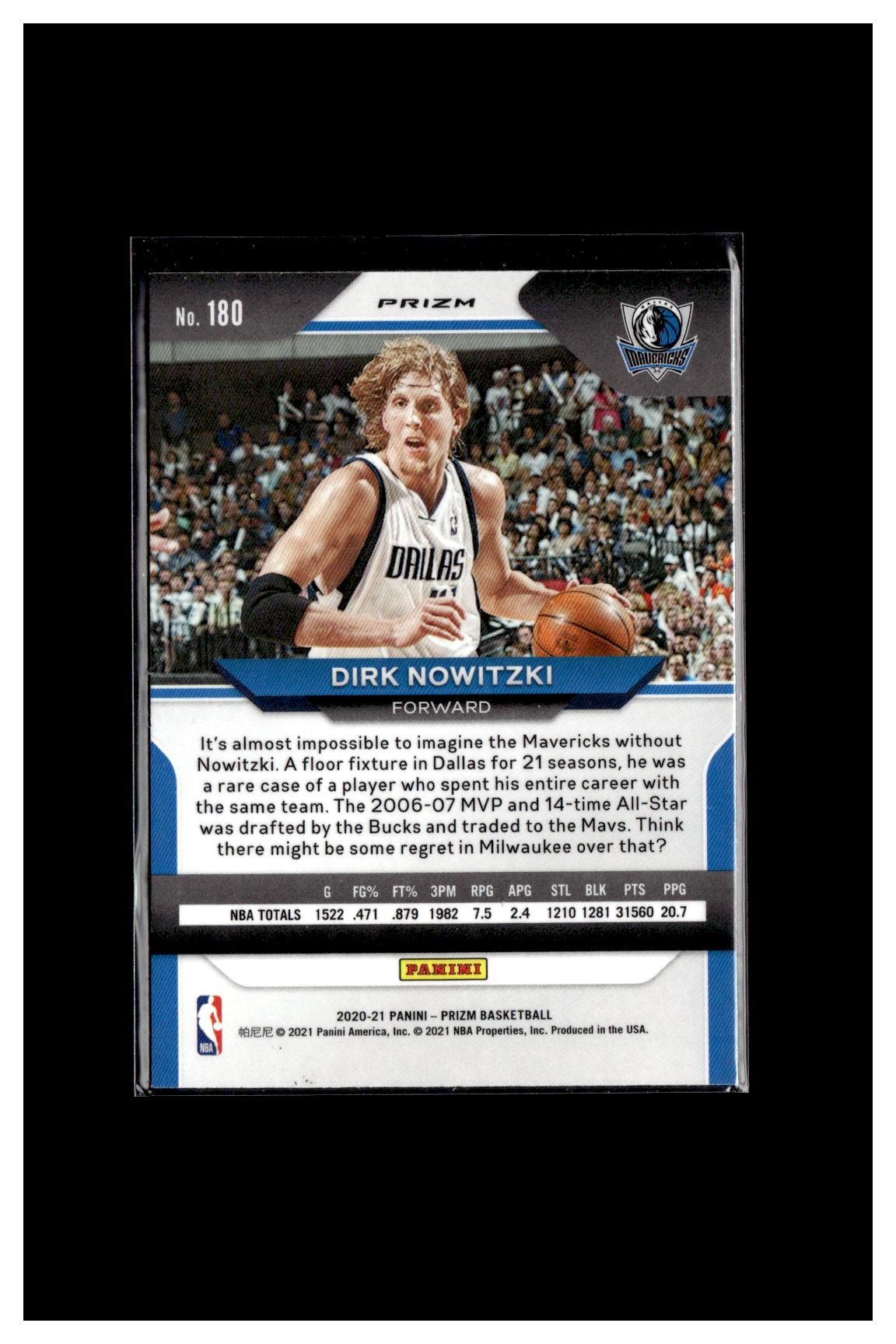 2020-21 Panini Prizm #180 Dirk Nowitzki Silver Prizms