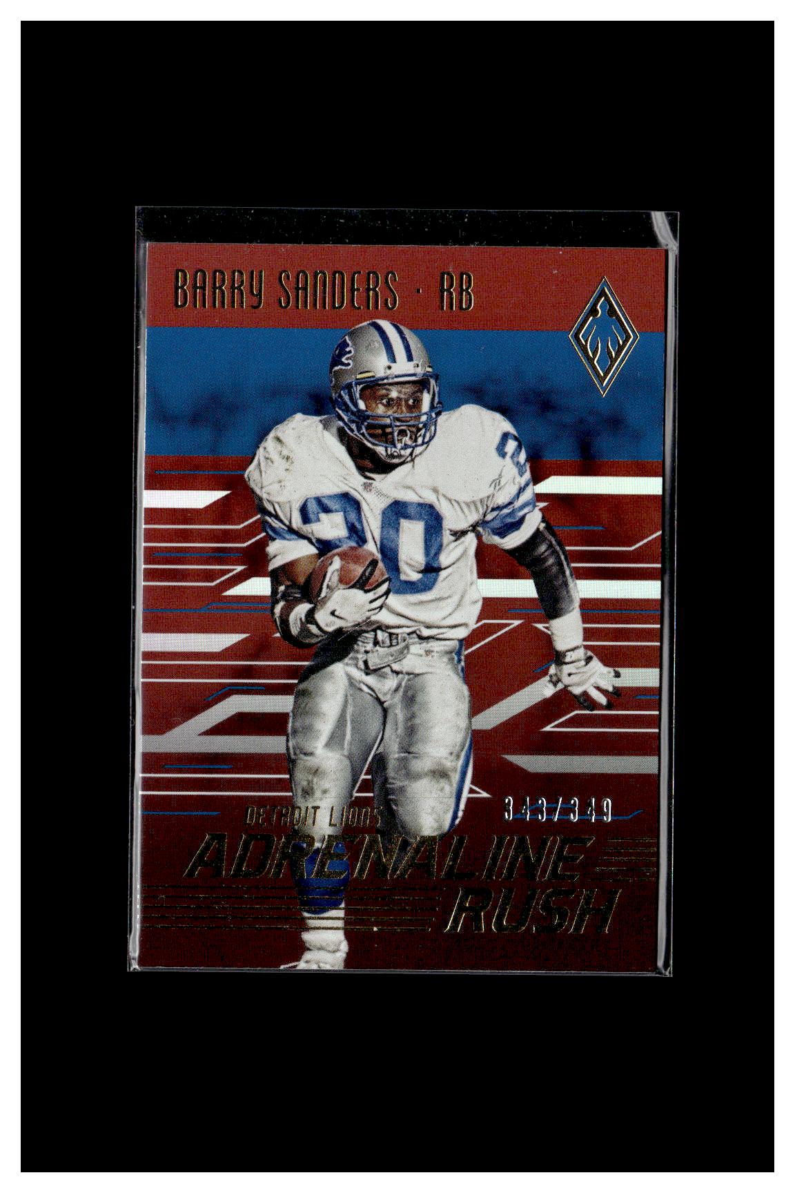 2016 Panini Phoenix #AR-BS Barry Sanders Adrenaline Rush Red #/349