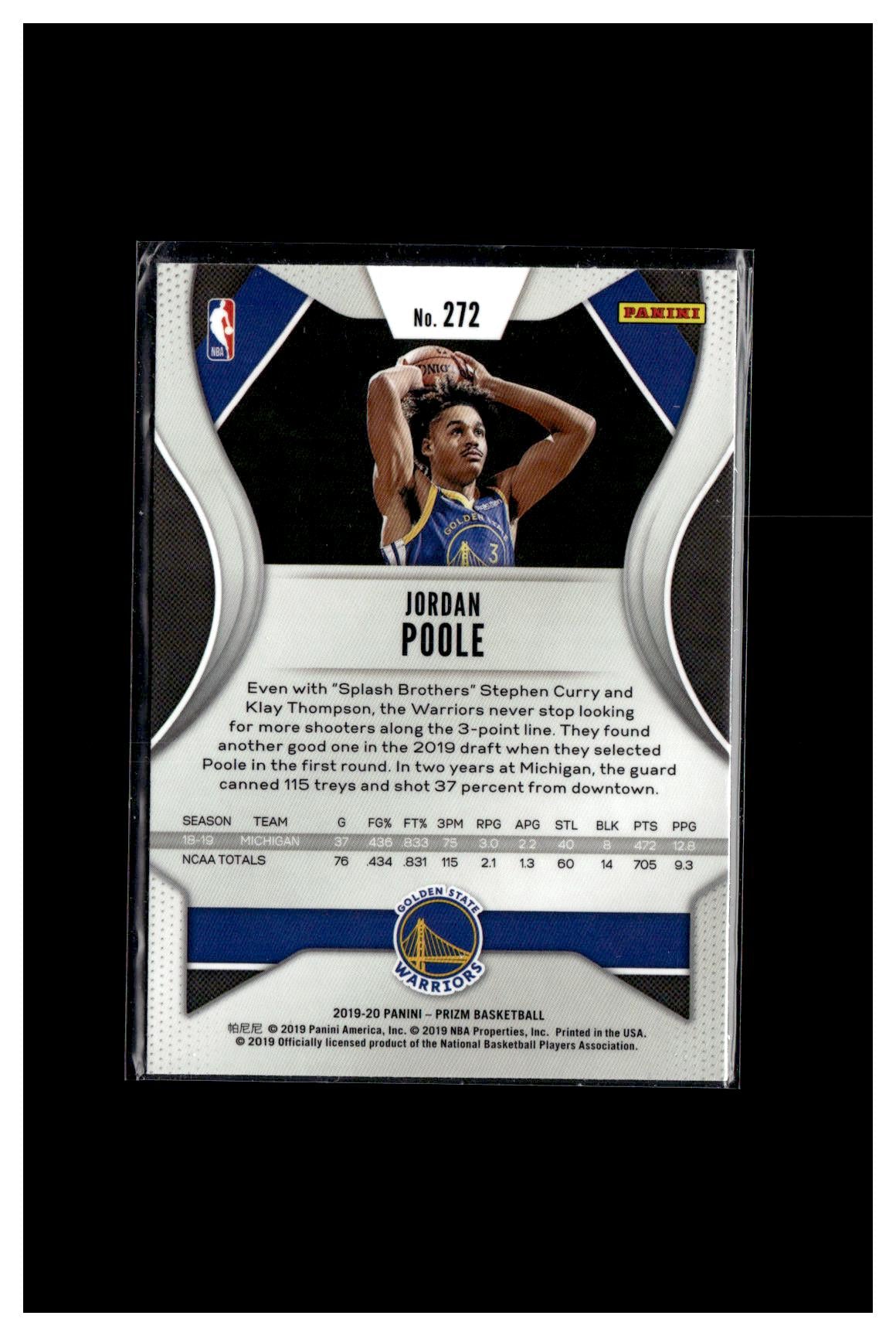 2019-20 Panini Prizm #272 Jordan Poole