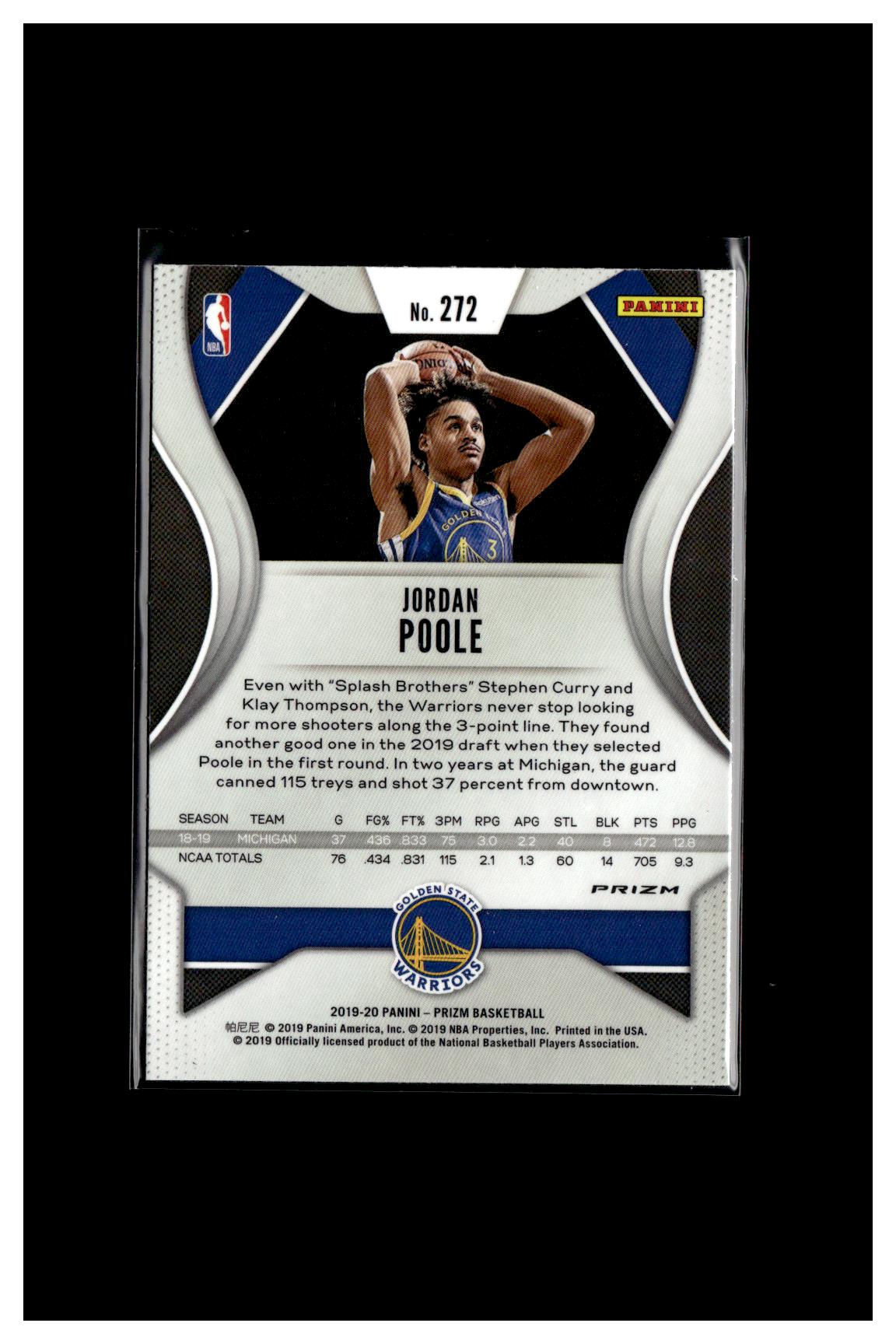 2019-20 Panini Prizm #272 Jordan Poole Prizms Silver