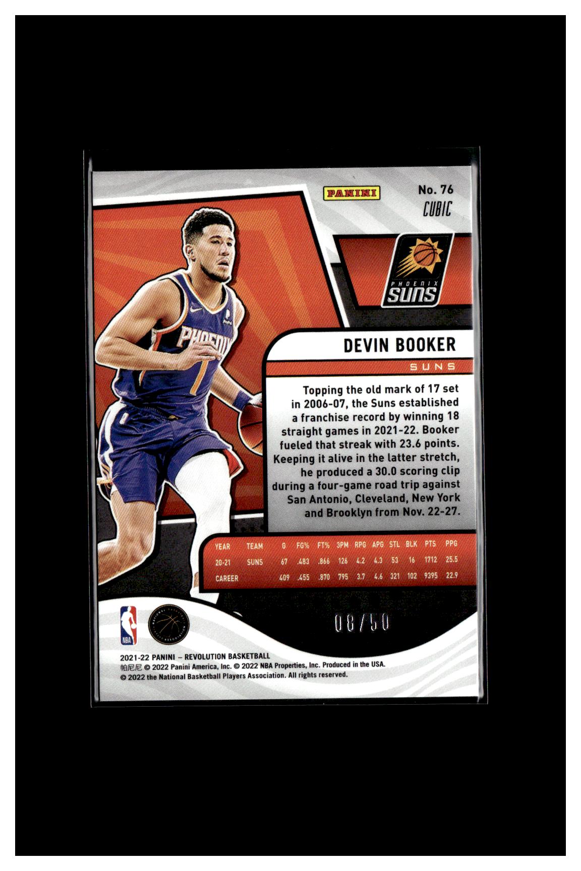 2021-22 Panini Revolution #76 Devin Booker Cubic #/50