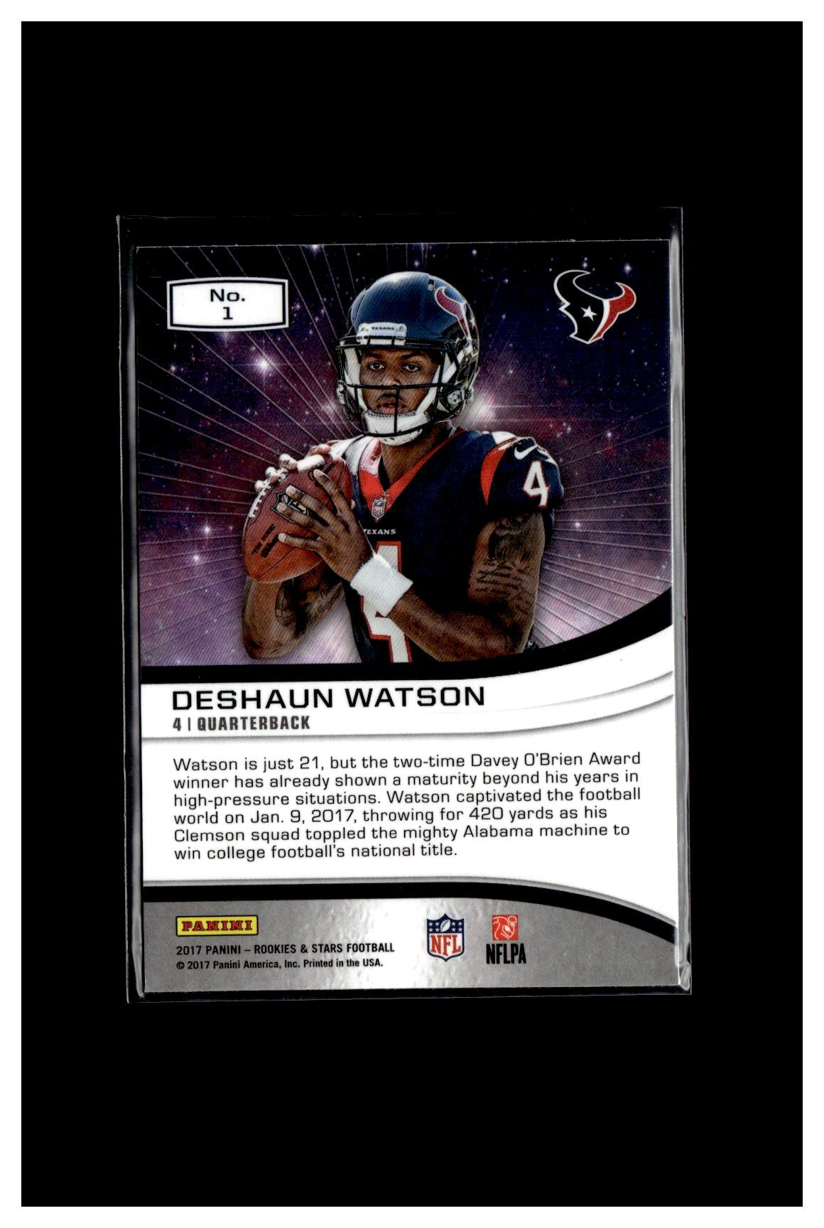 2017 Panini Rookies & Stars #1 Deshaun Watson Stellar Rookies