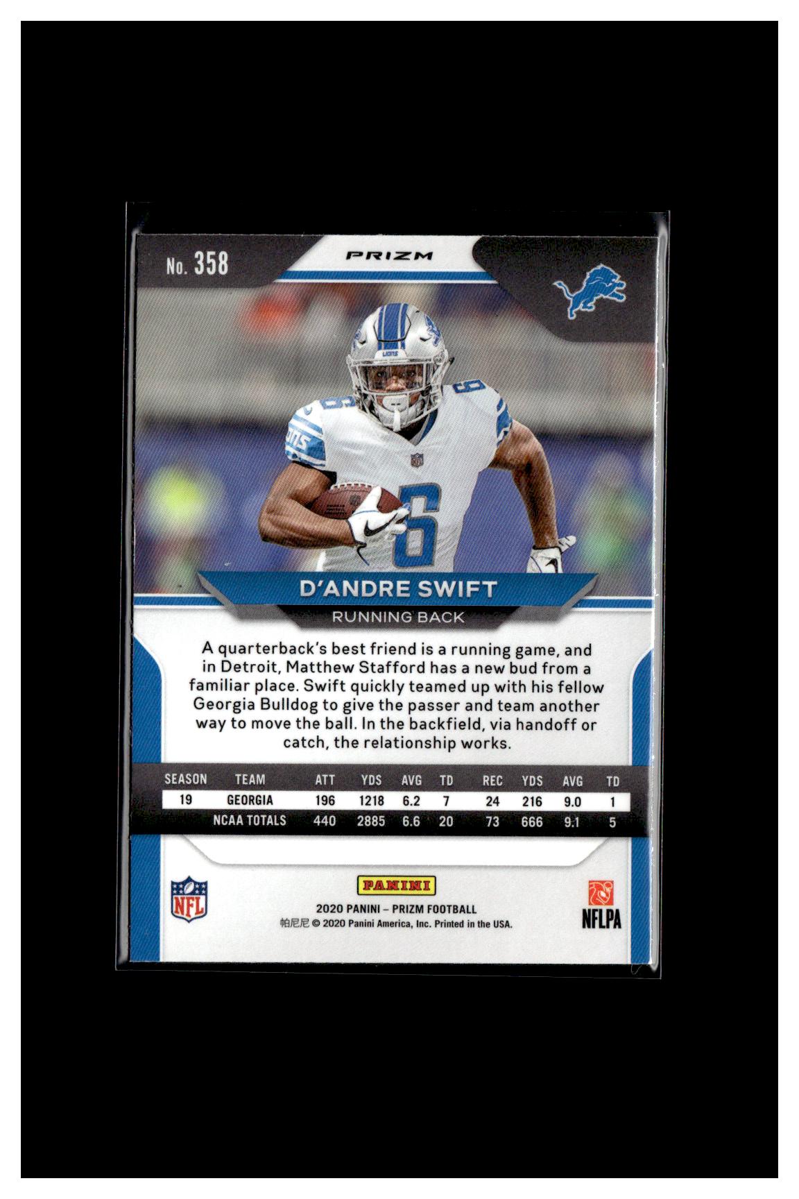 2020 Panini Prizm #358 D'Andre Swift Prizm