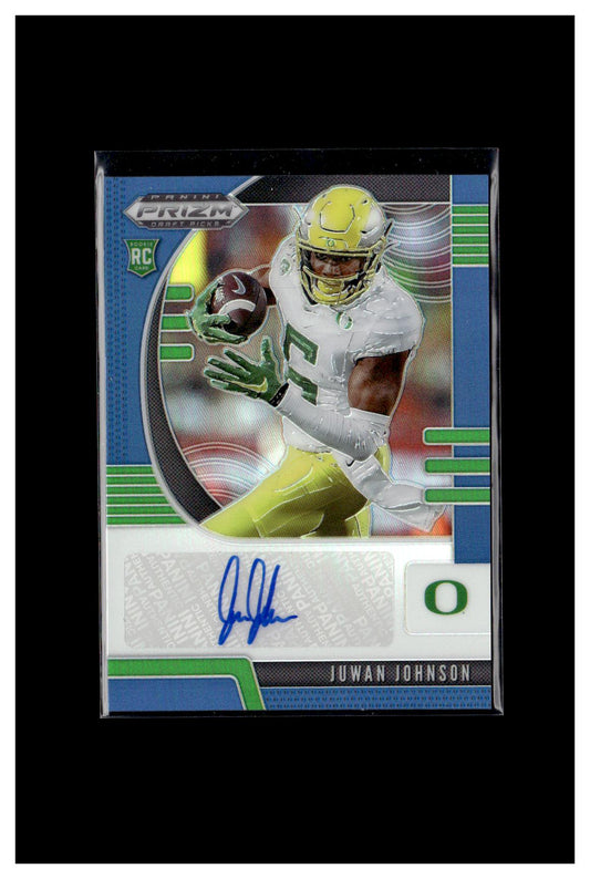 2020 Panini Prizm Draft Picks #204 Juwan Johnson Draft Picks Prizms Green Autographs