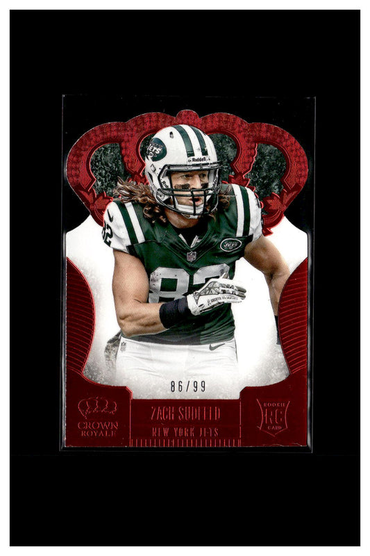 2013 Panini Crown Royale #200 Zach Sudfeld Red (Die Cut Crown) #/99