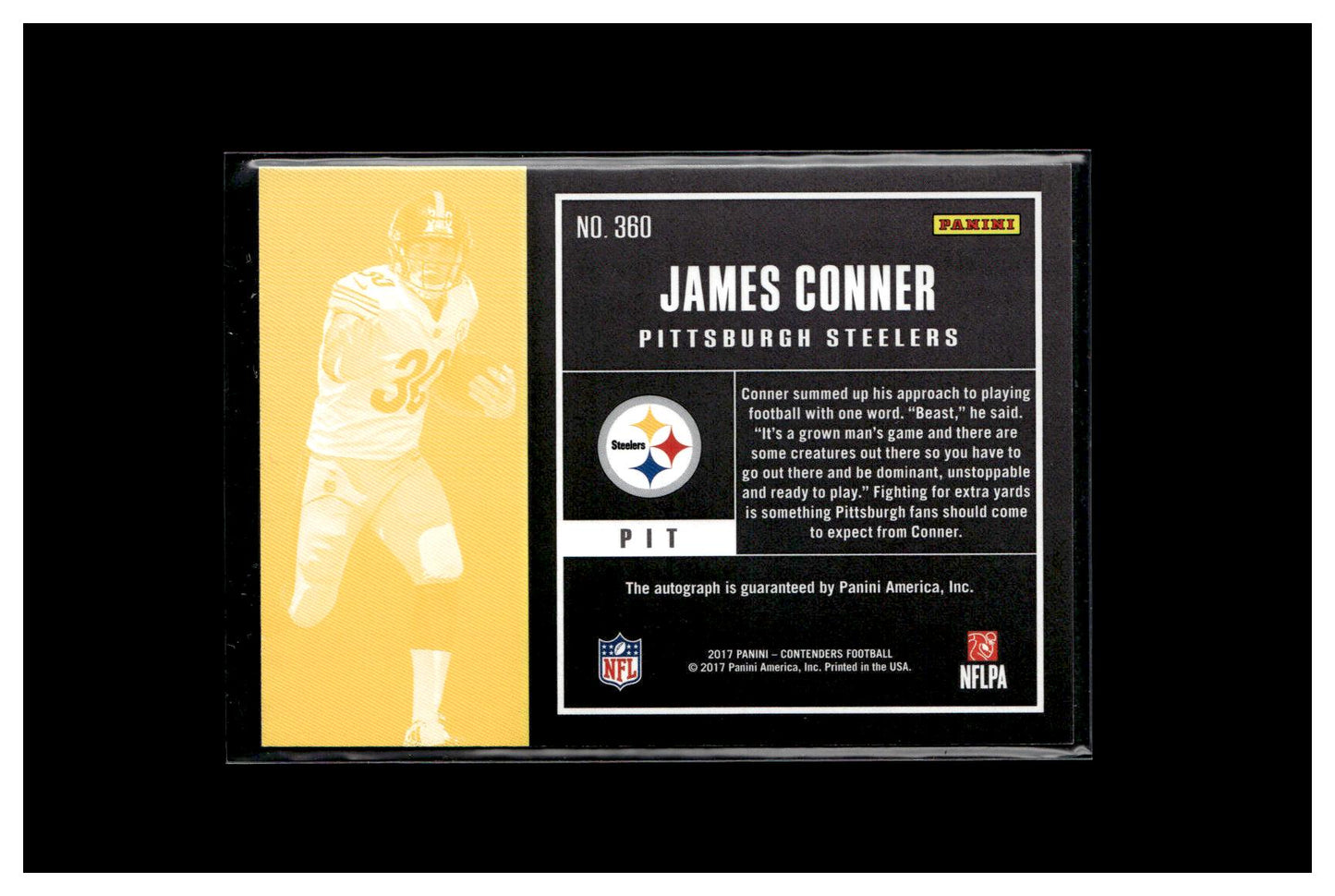 2017 Panini Contenders - Rookie Ticket Autographs RPS #360 James Conner