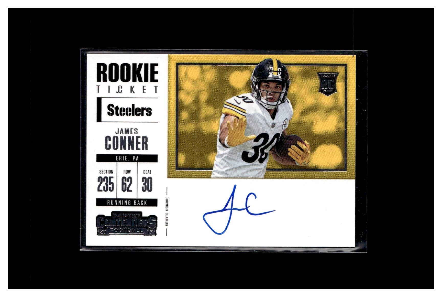 2017 Panini Contenders - Rookie Ticket Autographs RPS #360 James Conner