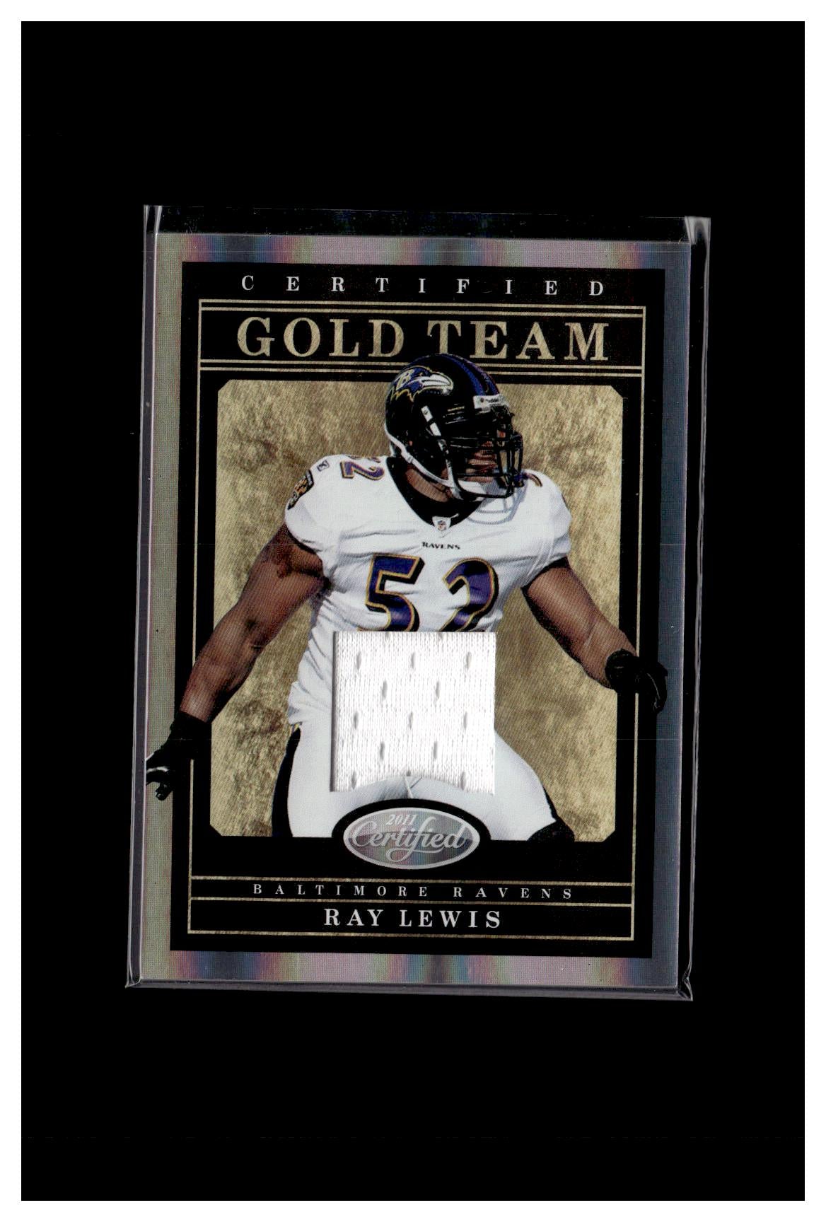 2011 Panini Certified #6 Ray Lewis Gold Team Materials #/250