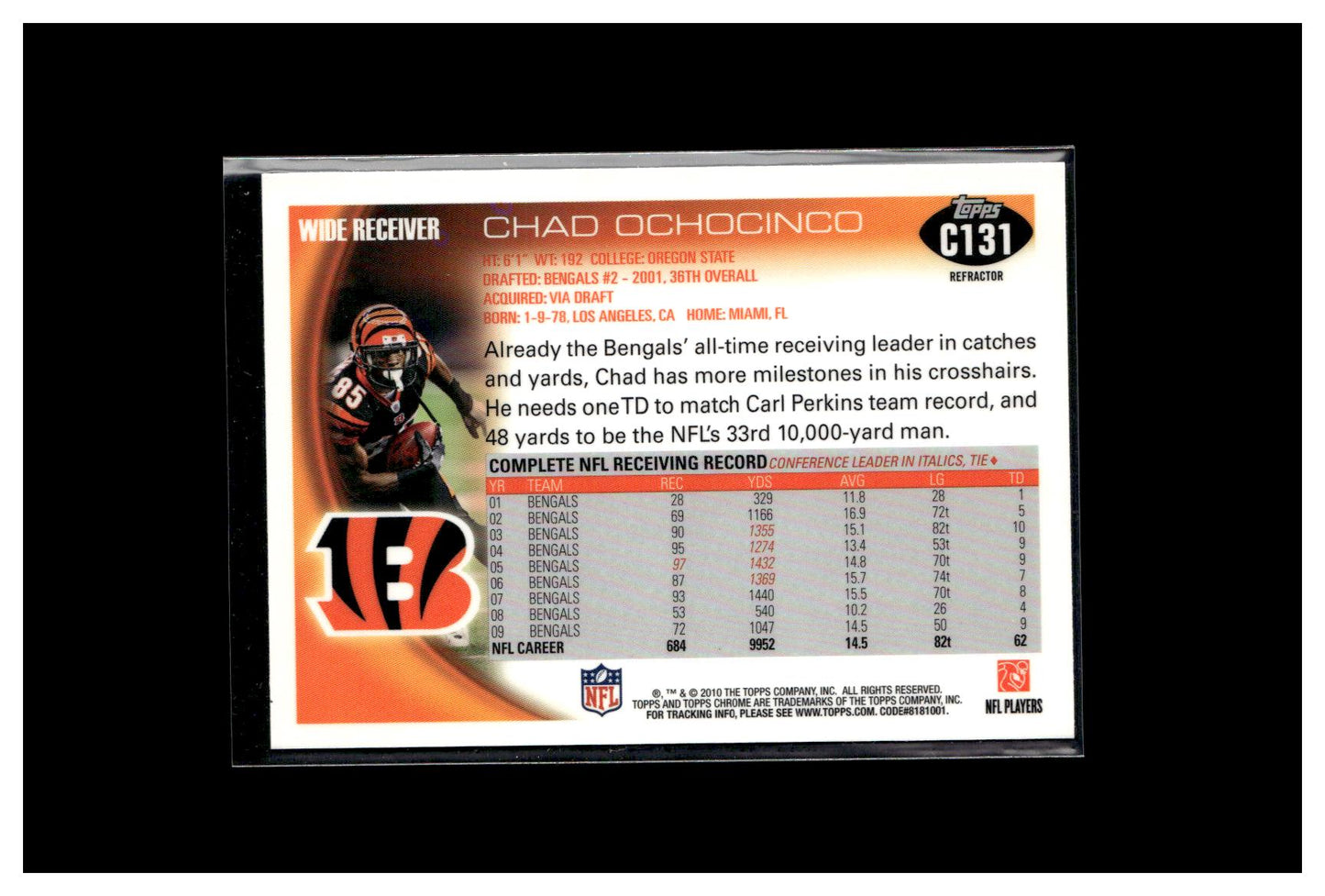 2010 Topps Chrome #C131 Chad Ochocinco Xfractors