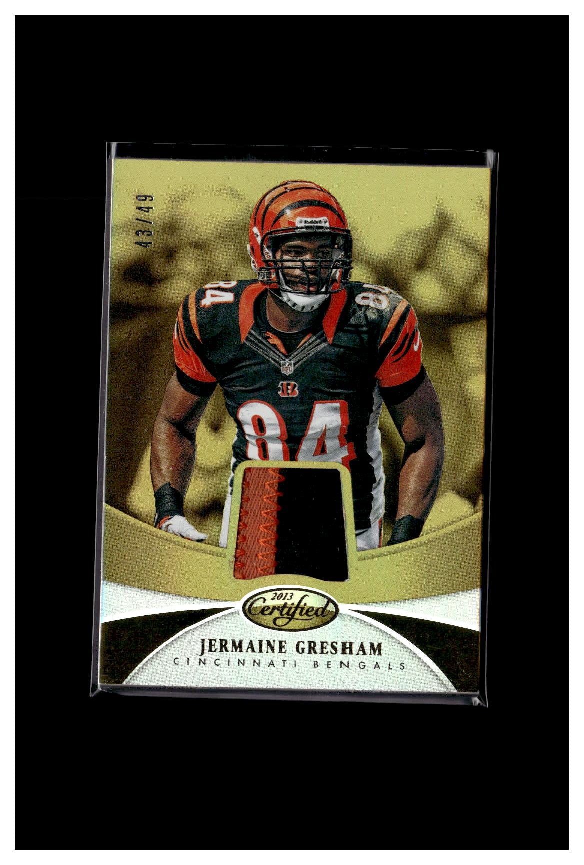 2013 Panini Certified #43 Jermaine Gresham Mirror Gold Materials #/49