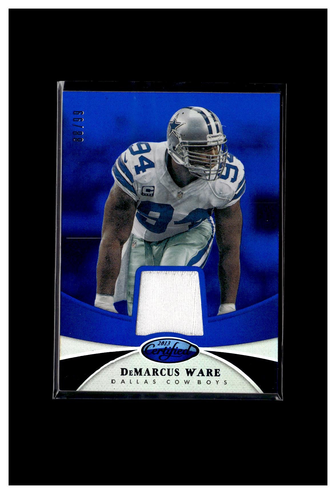 2013 Panini Certified #17 DeMarcus Ware Mirror Blue Materials #/99