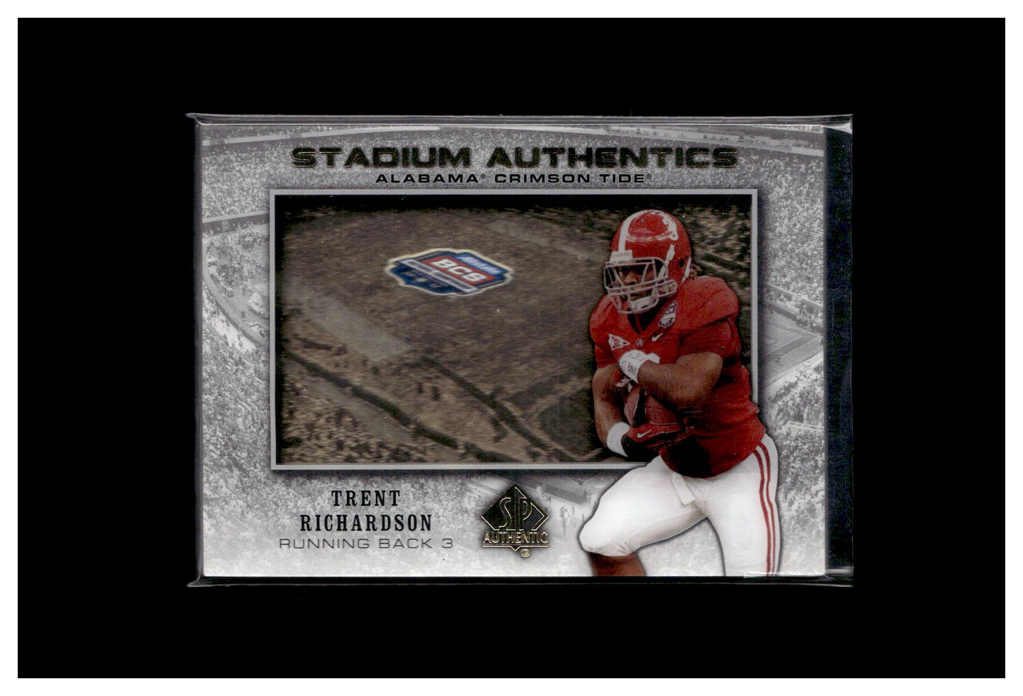 2012 SP Authentic #SAB-TR Trent Richardson Stadium Authentics Bowl Logo