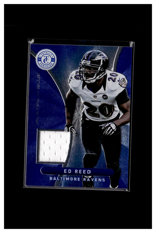 2012 Panini Totally Certified #9 Ed Reed Blue Materials #/99