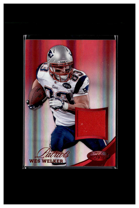 2012 Panini Certified #38 Wes Welker Mirror Red Materials #/115