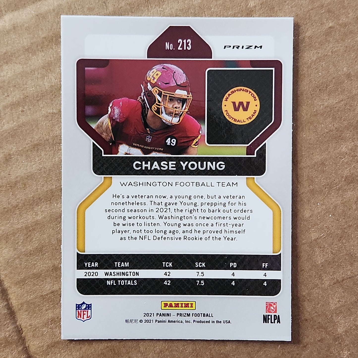 2021 Prizm Chase Young silver