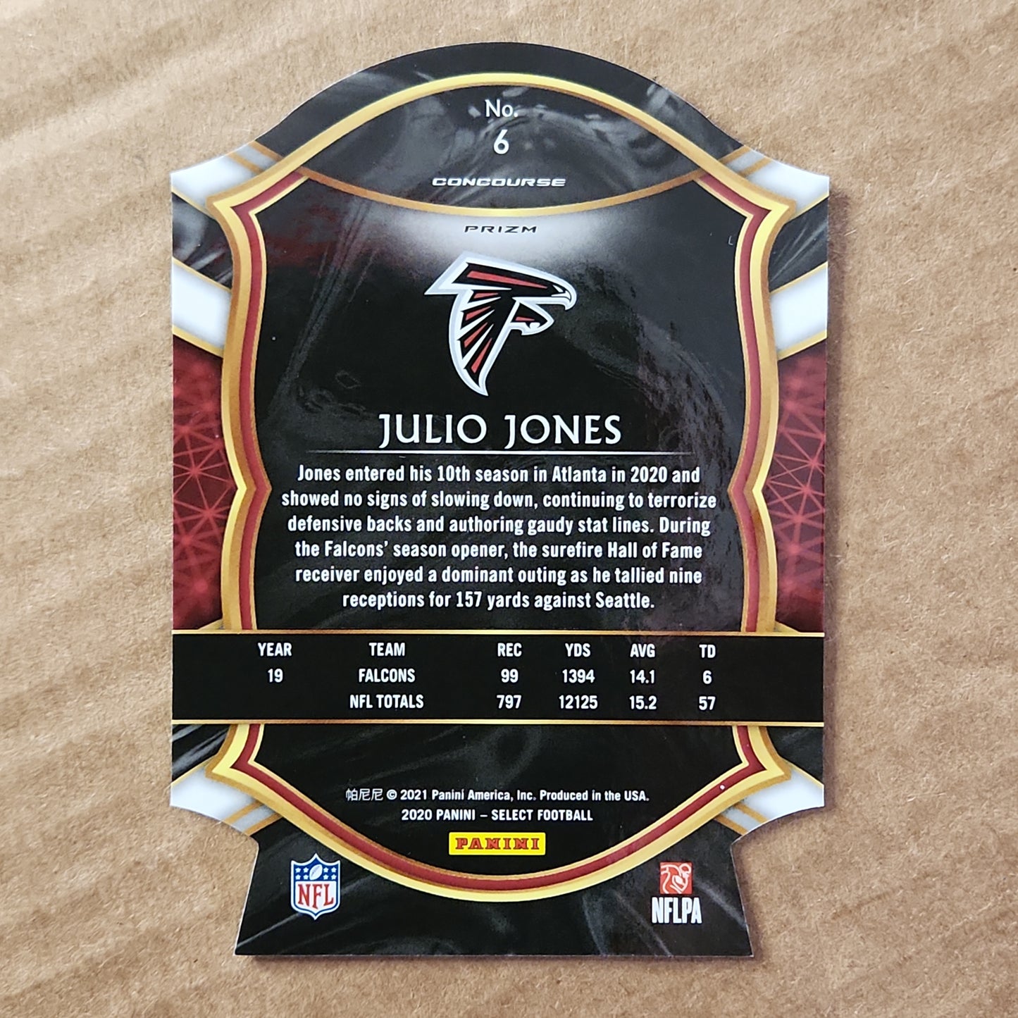 Julio Jones Select Diecut White SP