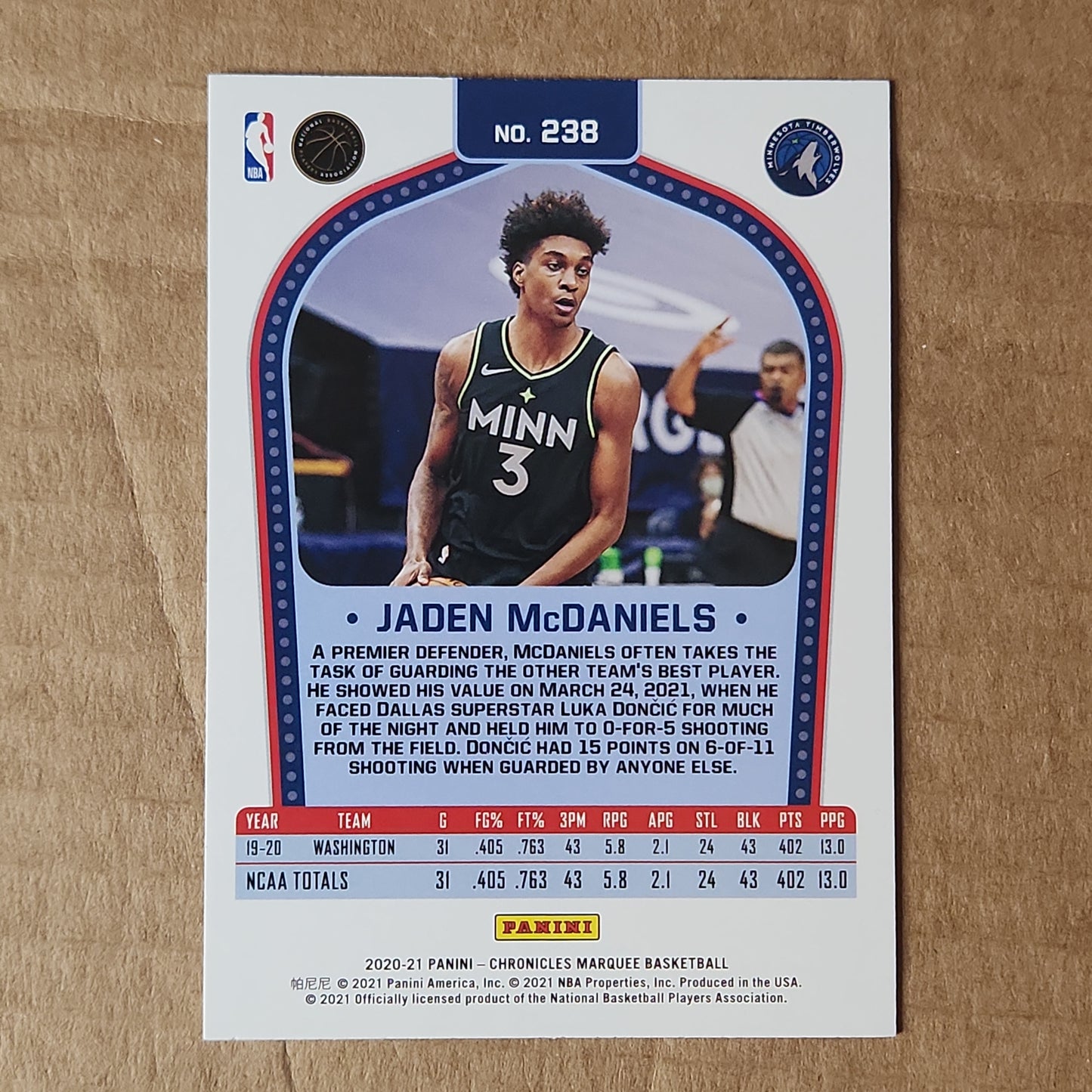 Jaden Mcdaniels Marquee RC Silver