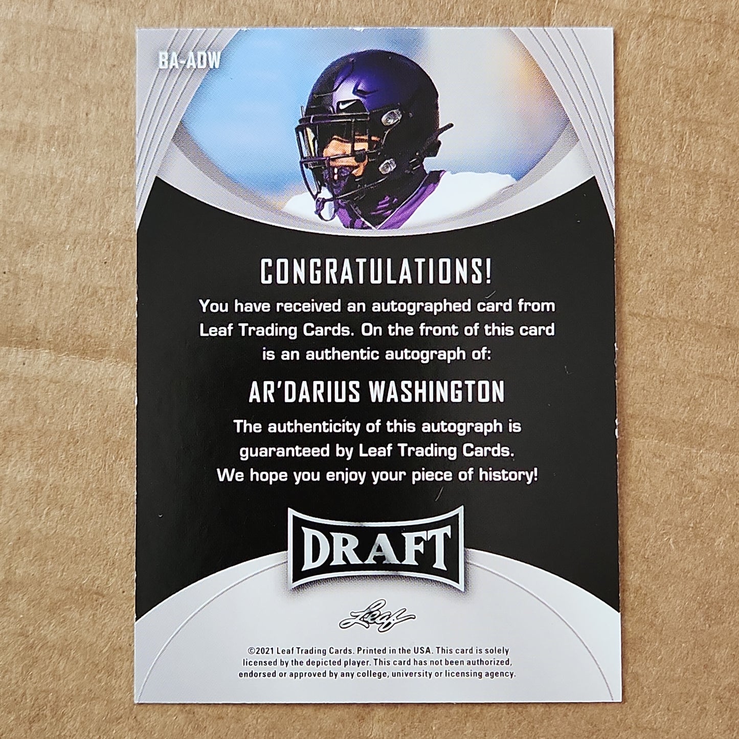 Ardarius Washington Leaf Auto RC