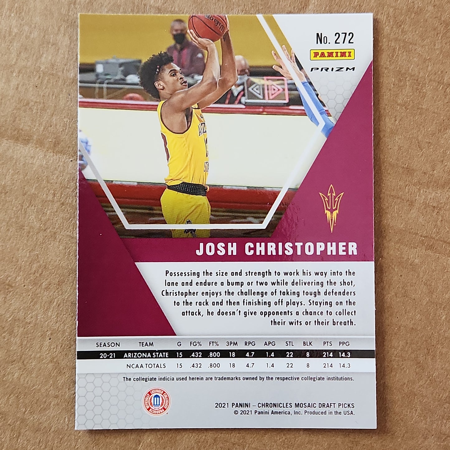 Josh Christopher Prizm Silver no.272