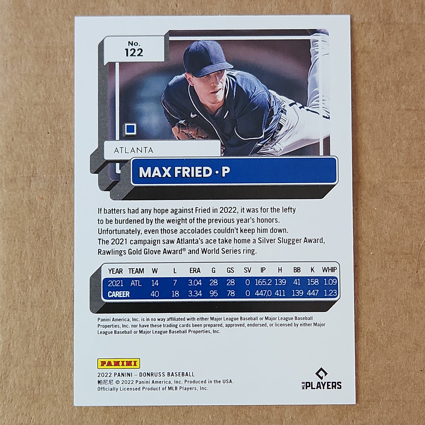 2022 Panini Donruss Max Fried Red Parallel #122 1597/2022