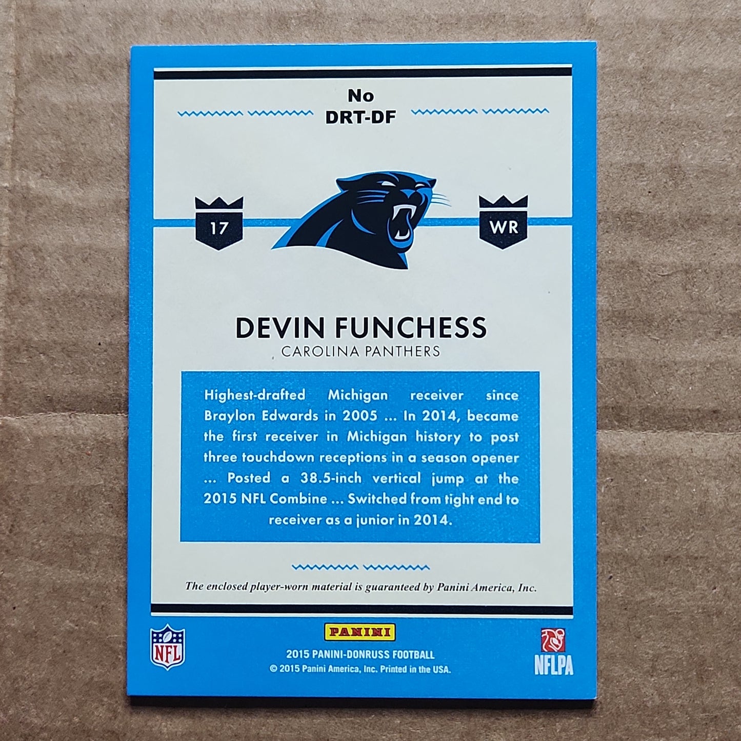 Devin Funchess Donruss Patch RC