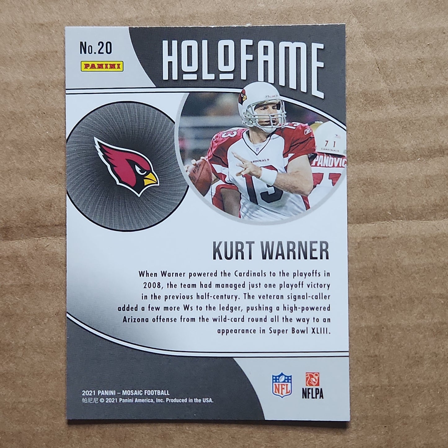 Kurt Warner Mosaic Holo Fame