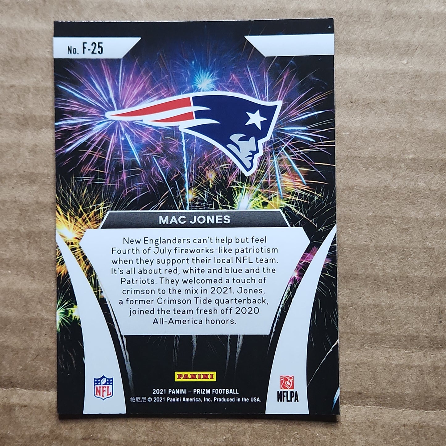 Mac Jones Prizm Fireworks RC