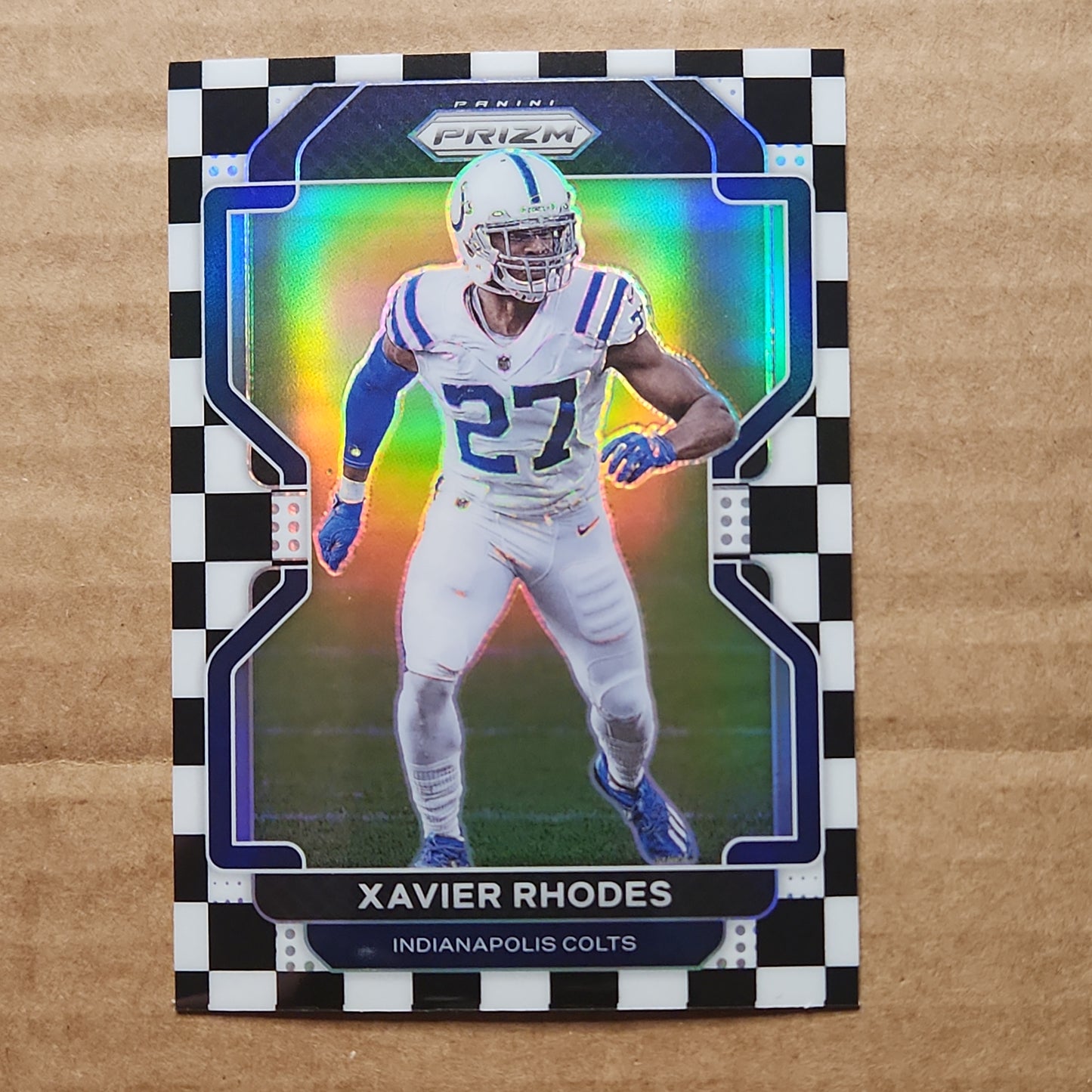 Xavier Rhodes 2021 Panini Prizm Black White Checker Checkerboard #29