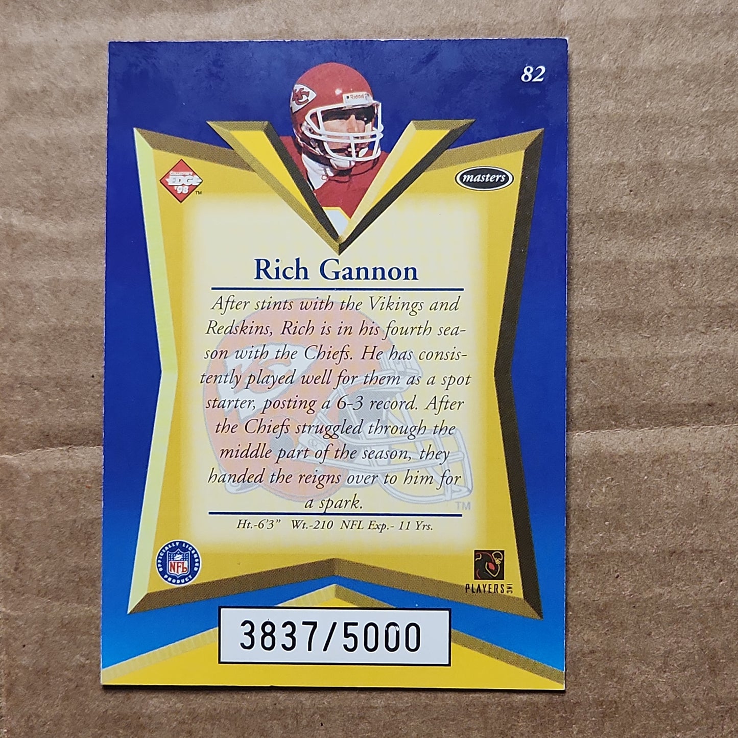 1998 Rich Gannon Edge 82 3837/5000