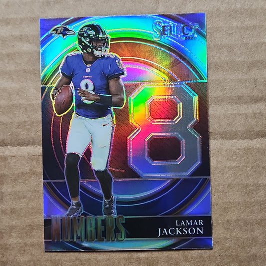 Lamar Jackson Select Silver Numbers