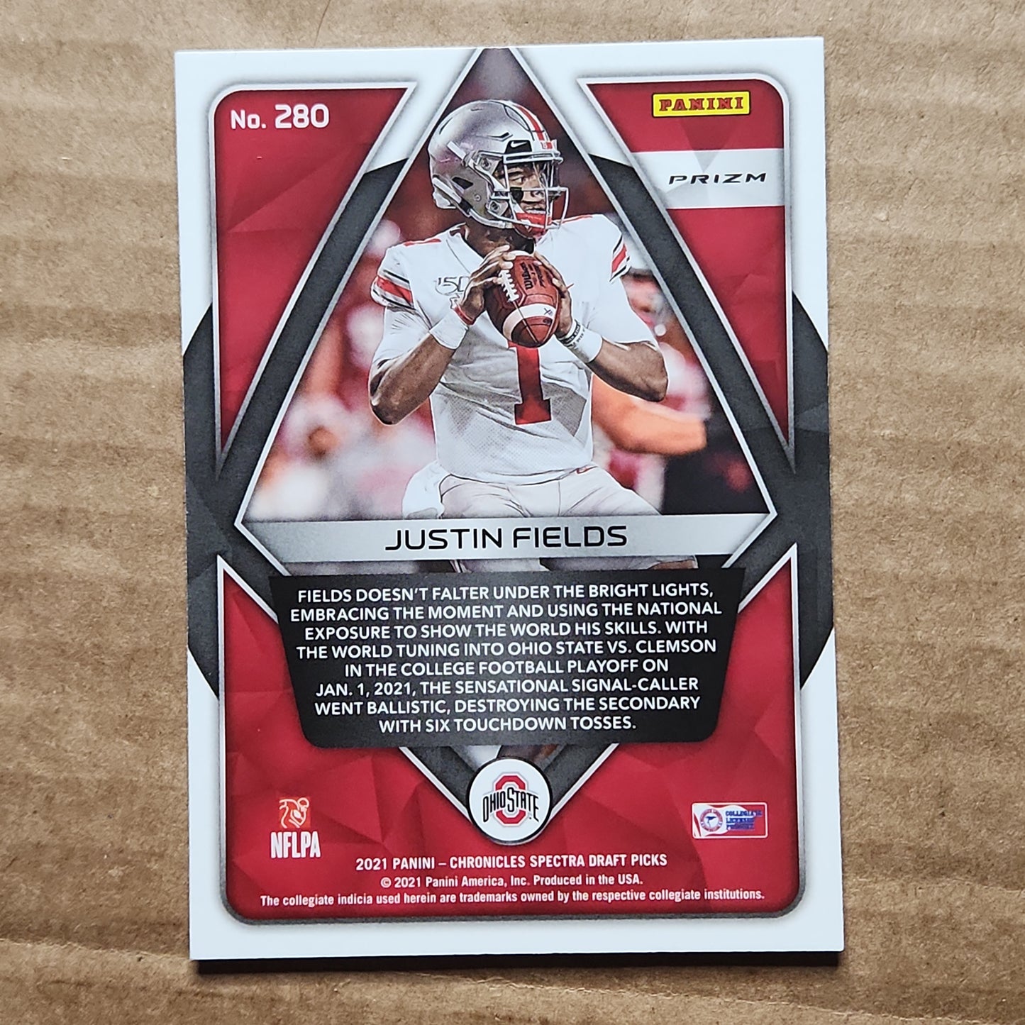 Justin Fields Spectra Silver Rc