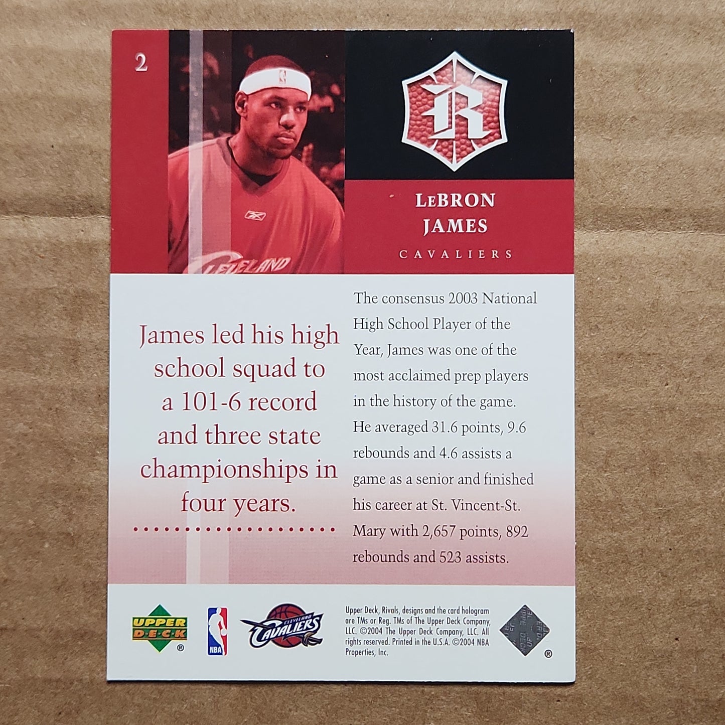 2004 Lebron James Rivals #2