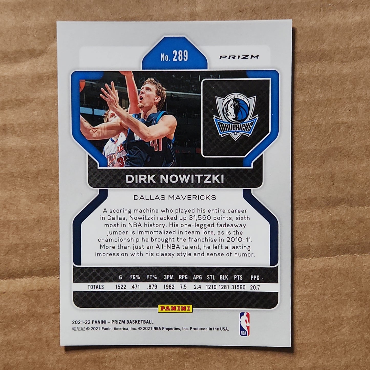 Dirk Nowitzki Prizm Silver Cracked ice