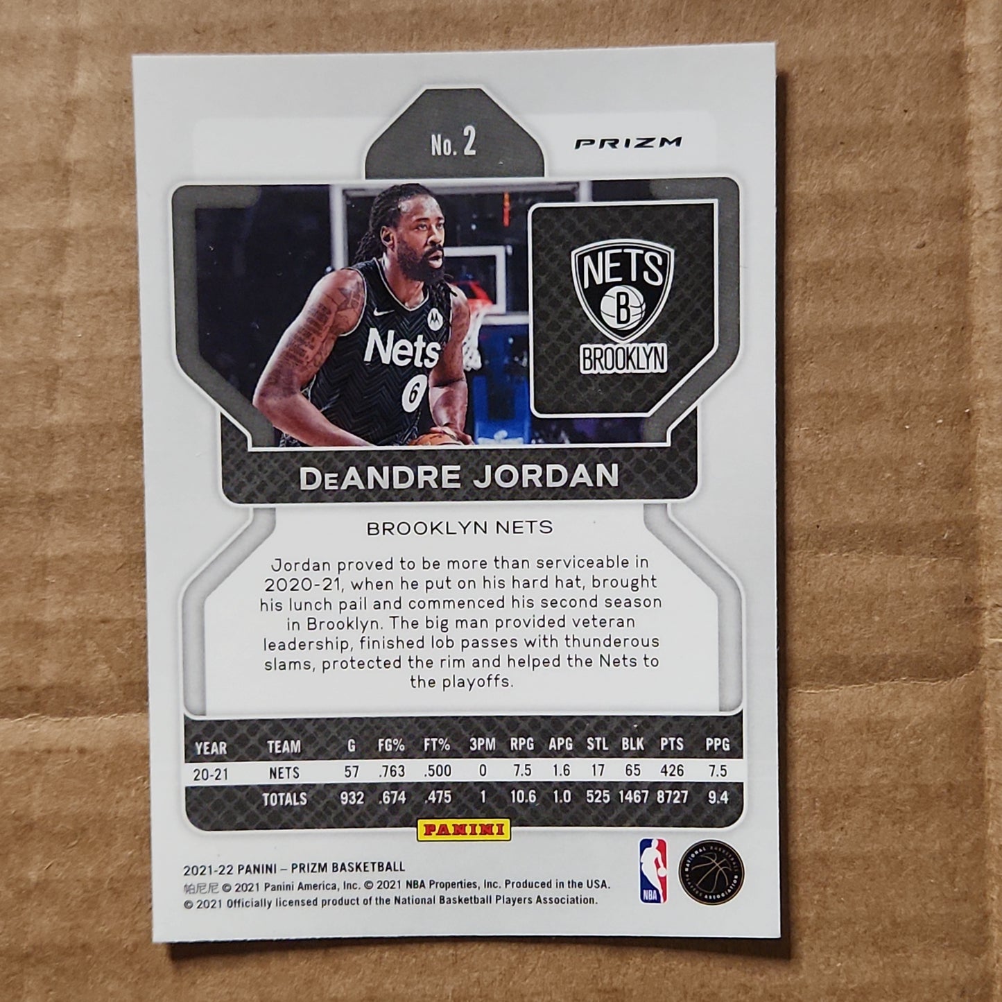 Deandre Jordan Prizm Silver Cracked Ice