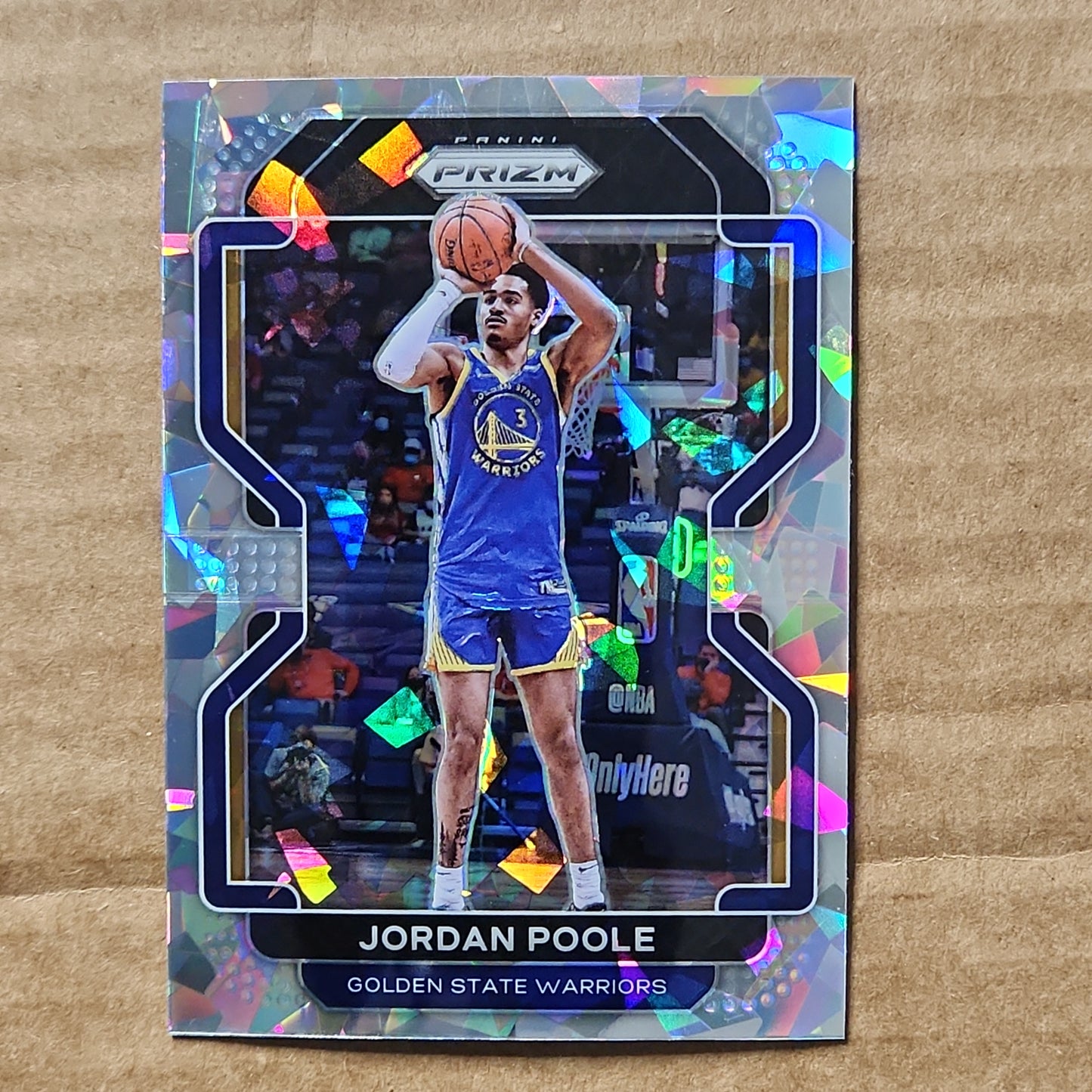 Jordan Poole Prizm Cracked Ice Silver