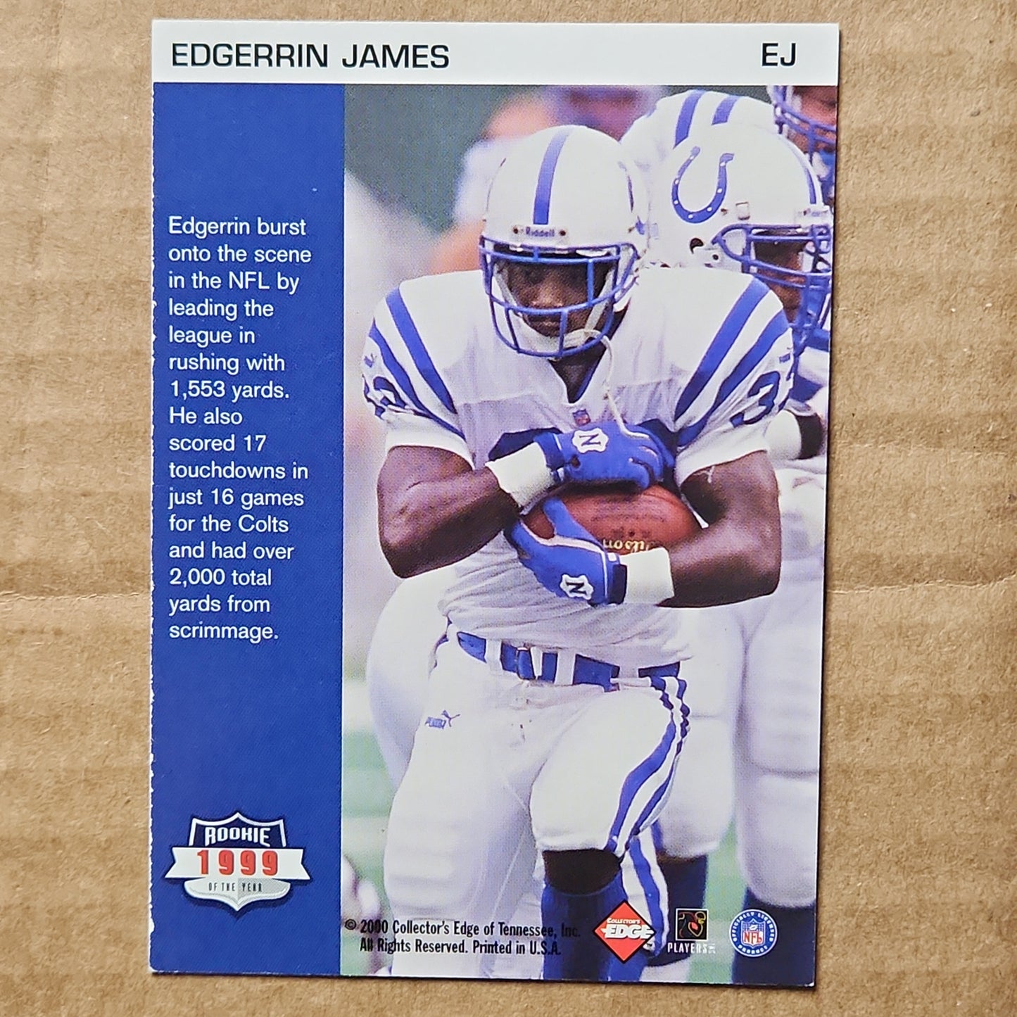 2000 Edgerrin James Collectors Edge