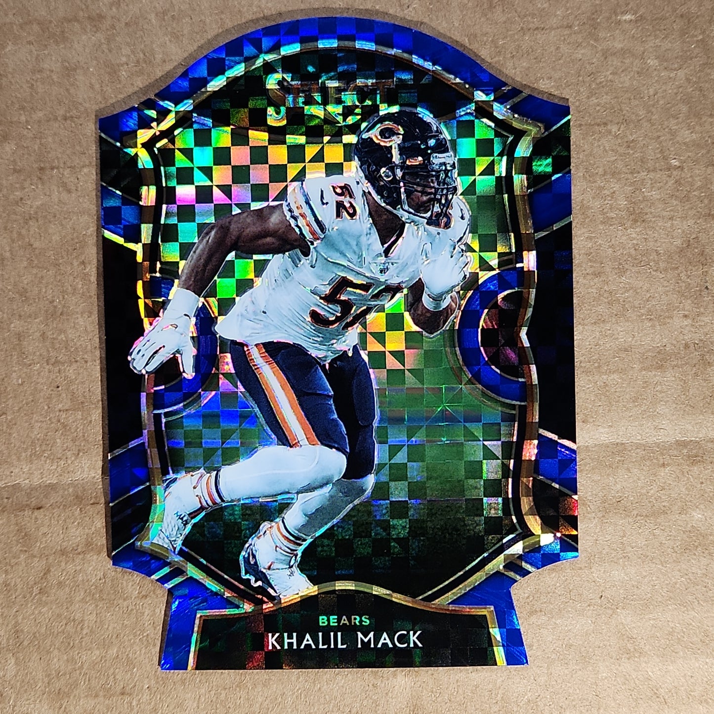 2021 Khalil Mack Select Blue Diecut Chackerboard