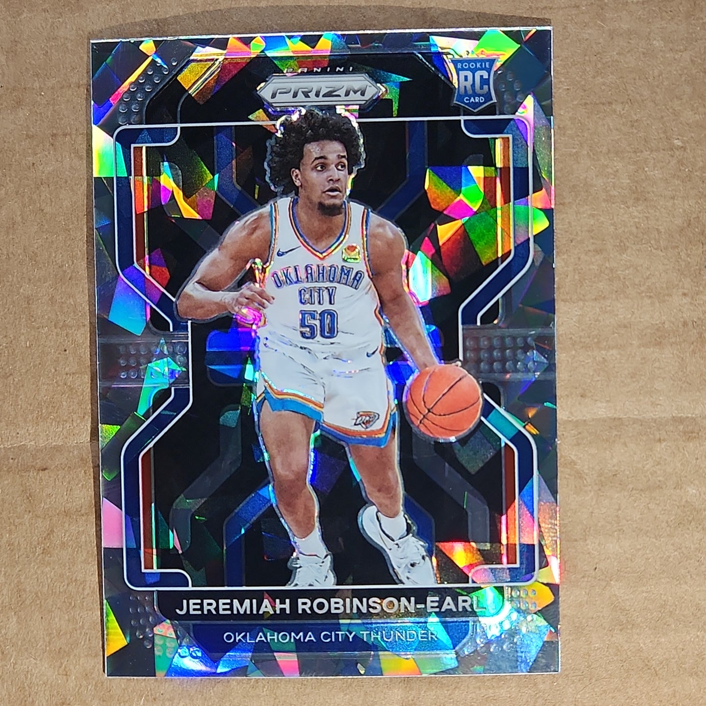 2021-22 Prizm Jeremiah Robinson-Earl Silver Cracked Ice Prizm Rookie RC #319