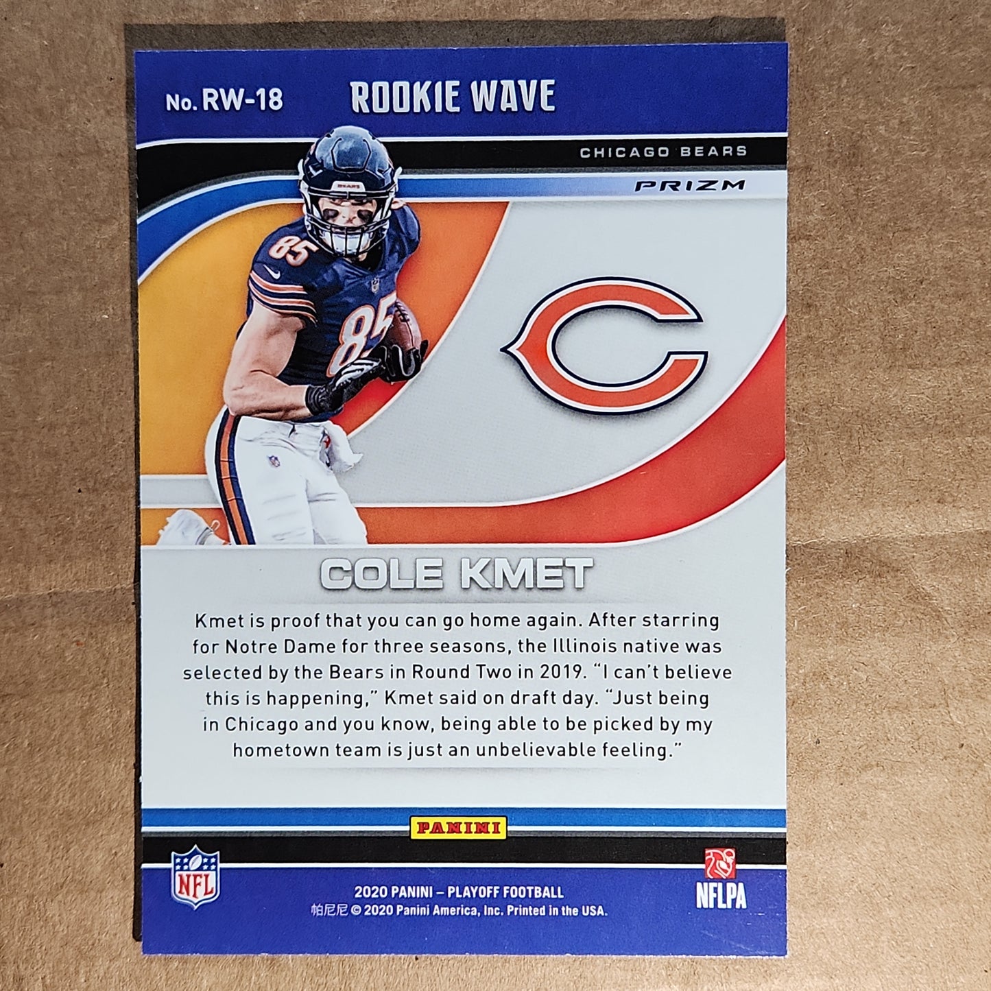 Cole Kmet Rookie Wave Silver