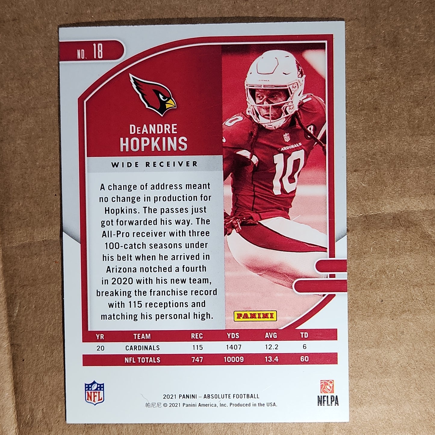 Deandre Hopkins Red Paralell