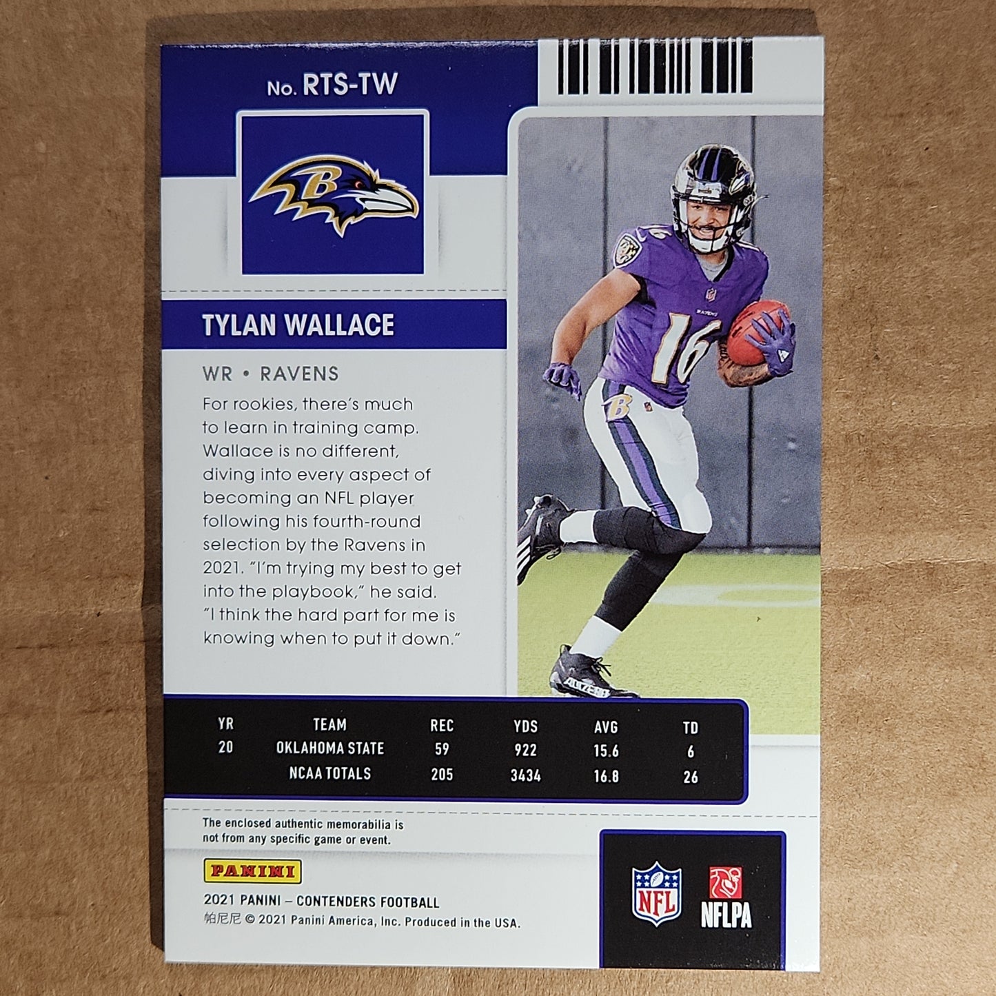 Tylan Wallace Rookie Ticket Auto Green